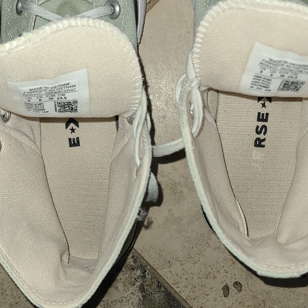 Converse Light Green High-Tops with White Accents - Picture 11 of 12